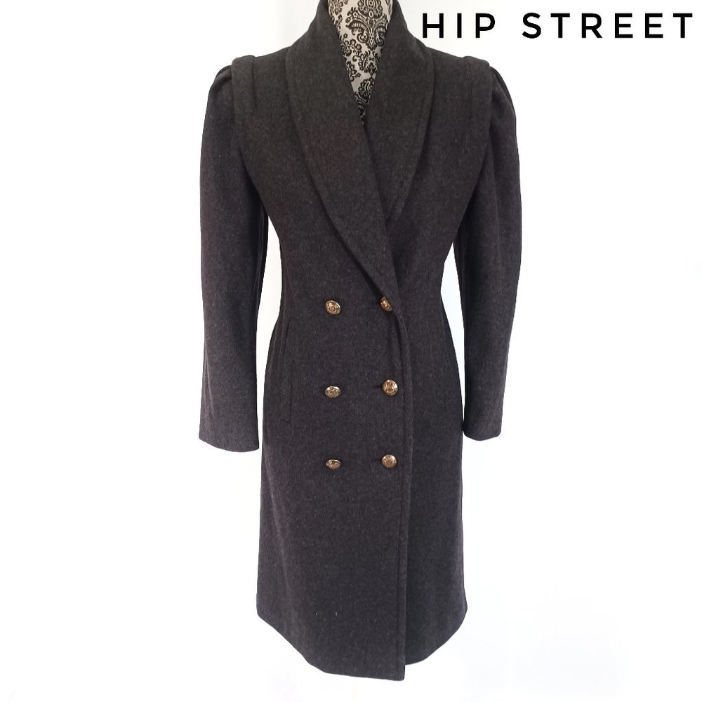 Vintage Black Double-Breasted Coat